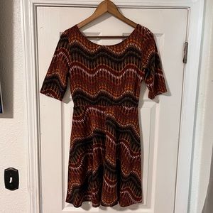 Multicolor Patterned Dress - Size Small